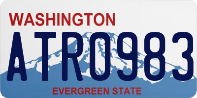 WA license plate ATR0983