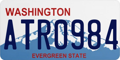 WA license plate ATR0984