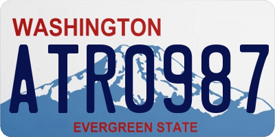 WA license plate ATR0987
