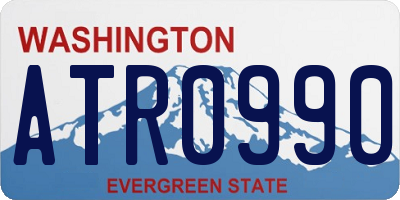WA license plate ATR0990