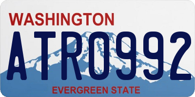 WA license plate ATR0992