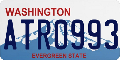 WA license plate ATR0993