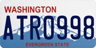 WA license plate ATR0998
