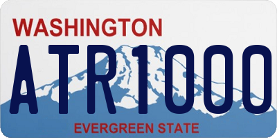 WA license plate ATR1000