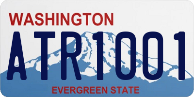 WA license plate ATR1001