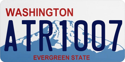 WA license plate ATR1007
