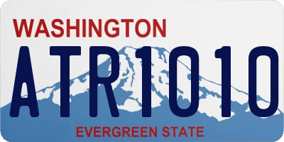 WA license plate ATR1010