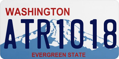 WA license plate ATR1018