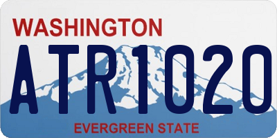 WA license plate ATR1020