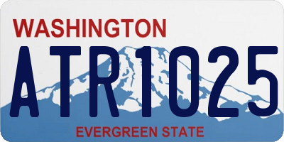 WA license plate ATR1025