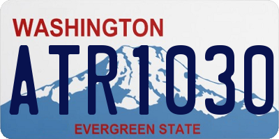 WA license plate ATR1030