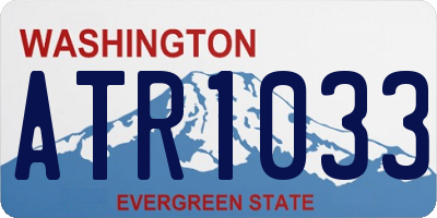 WA license plate ATR1033