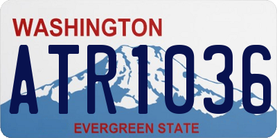 WA license plate ATR1036