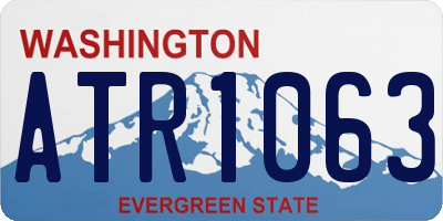 WA license plate ATR1063
