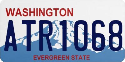 WA license plate ATR1068