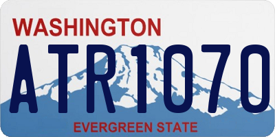 WA license plate ATR1070