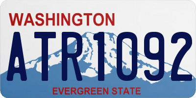 WA license plate ATR1092