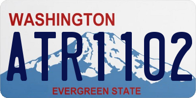 WA license plate ATR1102