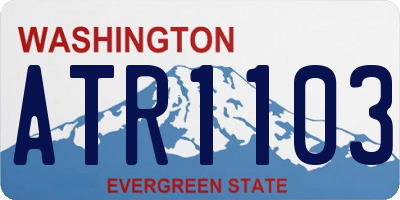 WA license plate ATR1103