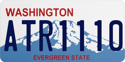 WA license plate ATR1110