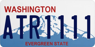 WA license plate ATR1111