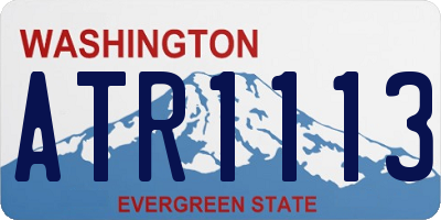 WA license plate ATR1113
