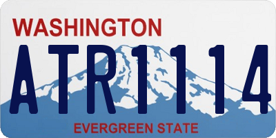 WA license plate ATR1114