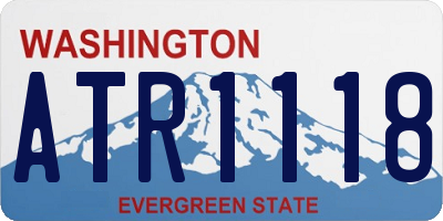 WA license plate ATR1118
