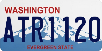 WA license plate ATR1120
