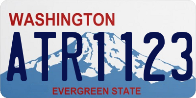 WA license plate ATR1123