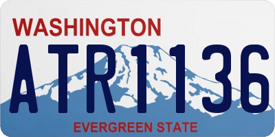 WA license plate ATR1136