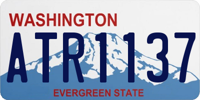 WA license plate ATR1137