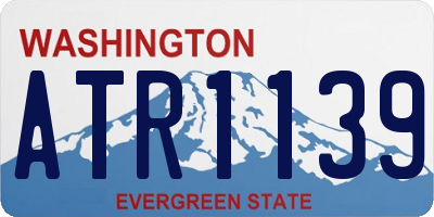 WA license plate ATR1139