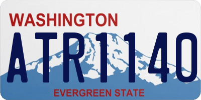 WA license plate ATR1140