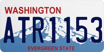 WA license plate ATR1153