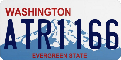 WA license plate ATR1166