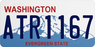 WA license plate ATR1167