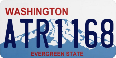 WA license plate ATR1168