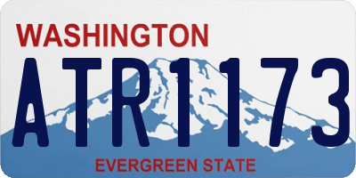WA license plate ATR1173