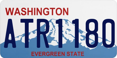 WA license plate ATR1180