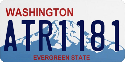 WA license plate ATR1181