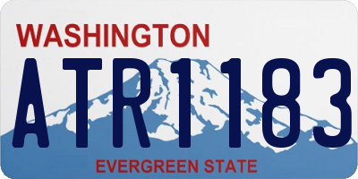 WA license plate ATR1183