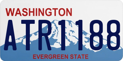 WA license plate ATR1188
