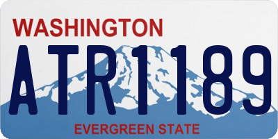 WA license plate ATR1189