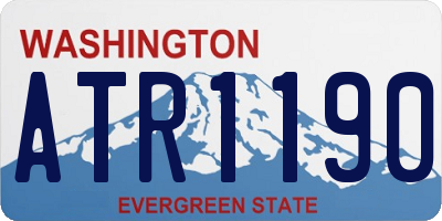 WA license plate ATR1190