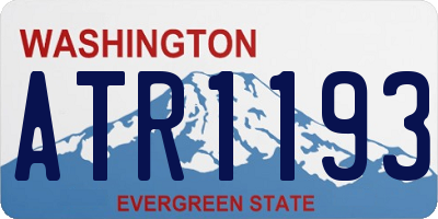 WA license plate ATR1193