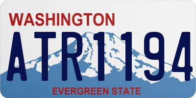 WA license plate ATR1194