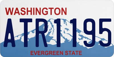 WA license plate ATR1195