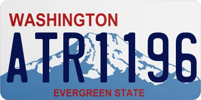 WA license plate ATR1196