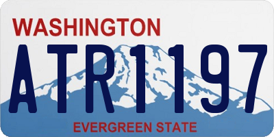 WA license plate ATR1197